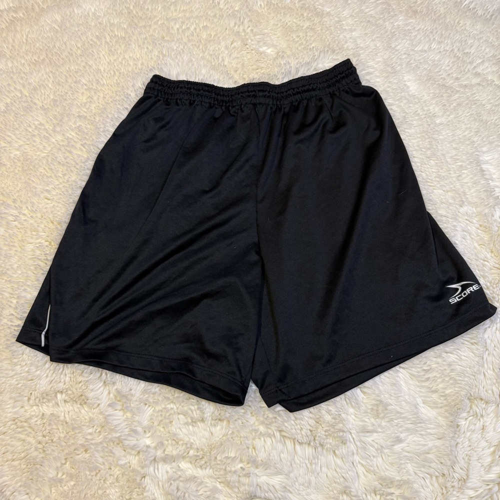 Men’s score Black Athletic Shorts AXL 7” inseam Side Vents no liner